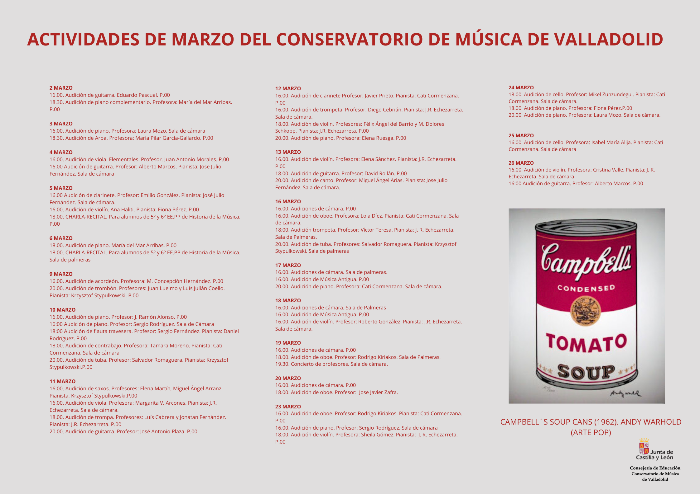 Actividades Marzo 2026