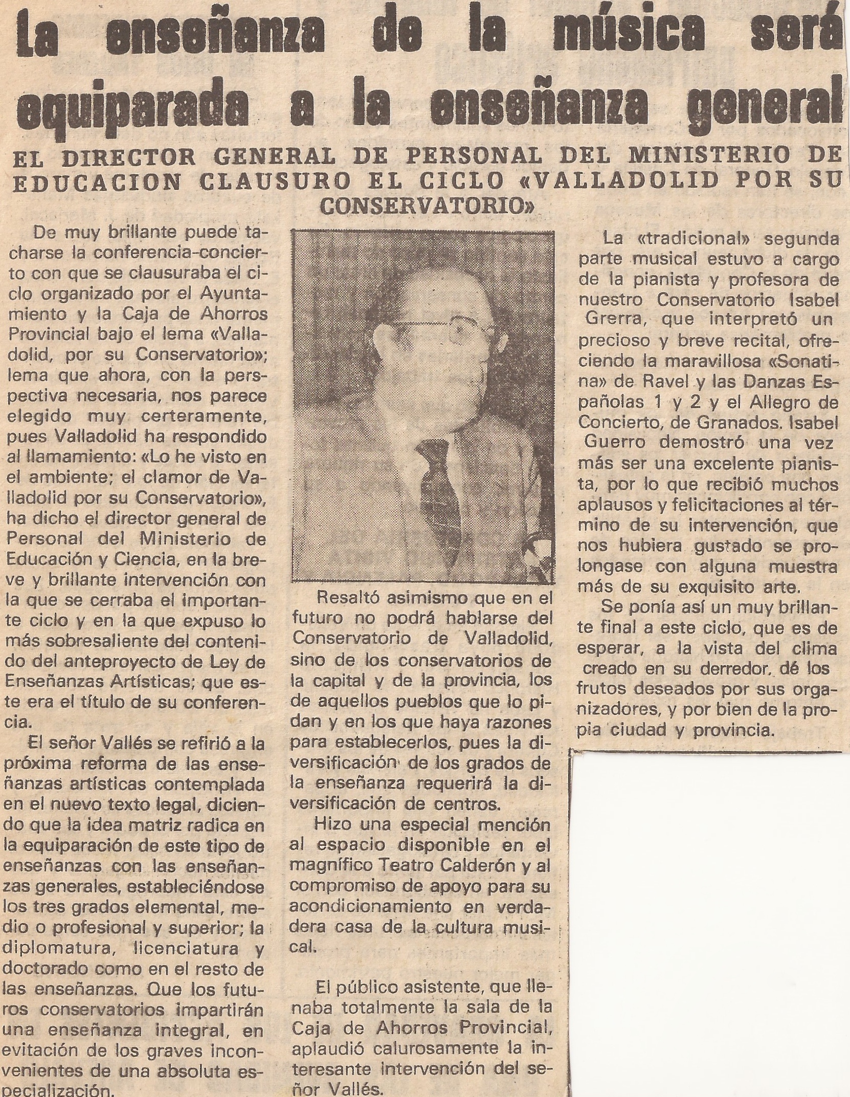 Recorte de prensa. 1979